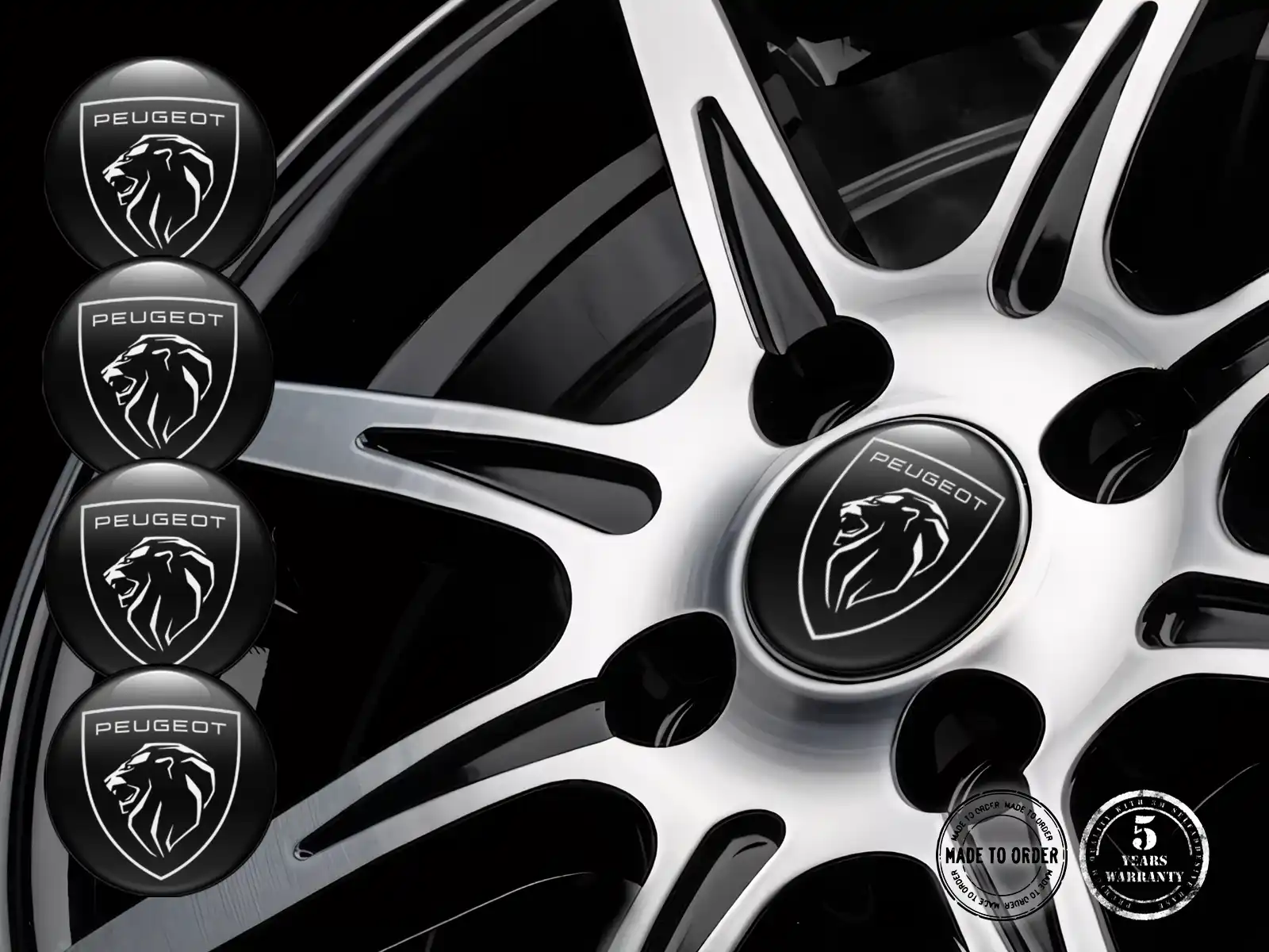 Peugeot Rim Stickers Edition Epoxy Dome Upgrade